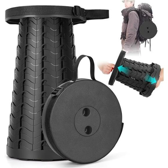 Collapsible Folding Stool Portable Chair 400lb Capacity for Camping Hiking - Picture 7 of 7